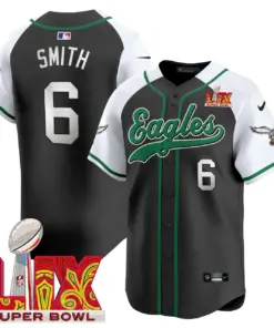 Philadelphia Eagles Nike Super Bowl LIX Patch Vapor Stitched Jersey - Kelly Green - Image 49