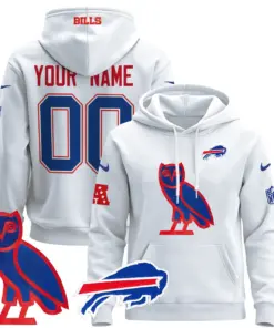 Buffalo Bills Nike 2024 OVO Custom Pullover Hoodie - Royal Blue - Image 3