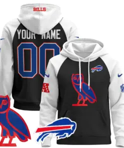 Buffalo Bills Nike 2024 OVO Custom Pullover Hoodie - Royal Blue - Image 6