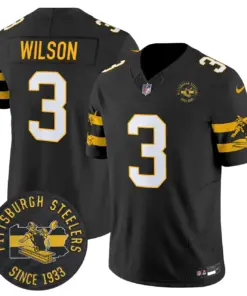 Pittsburgh Steelers Nike Throwback 1933 Patch Vapor Limited Stitched Jersey - Black - Image 9