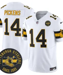 Pittsburgh Steelers Nike Throwback 1933 Patch Vapor Limited Stitched Jersey - Black - Image 13
