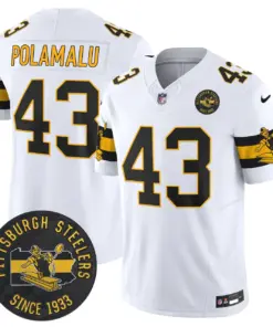 Pittsburgh Steelers Nike Throwback 1933 Patch Vapor Limited Stitched Jersey - Black - Image 15