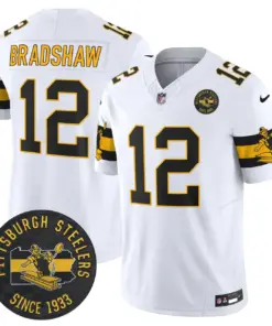 Pittsburgh Steelers Nike Throwback 1933 Patch Vapor Limited Stitched Jersey - Black - Image 16