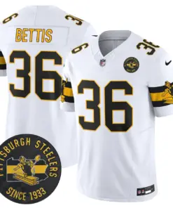 Pittsburgh Steelers Nike Throwback 1933 Patch Vapor Limited Stitched Jersey - Black - Image 18