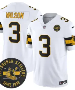 Pittsburgh Steelers Nike Throwback 1933 Patch Vapor Limited Stitched Jersey - Black - Image 19
