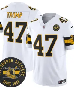 Pittsburgh Steelers Nike Throwback 1933 Patch Vapor Limited Stitched Jersey - Black - Image 20