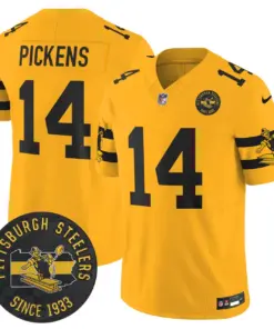 Pittsburgh Steelers Nike Throwback 1933 Patch Vapor Limited Stitched Jersey - Black - Image 23