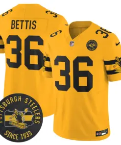 Pittsburgh Steelers Nike Throwback 1933 Patch Vapor Limited Stitched Jersey - Black - Image 28