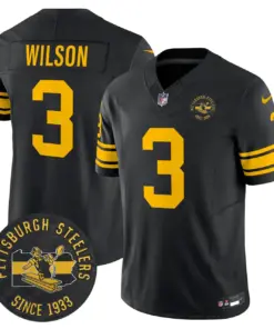 Pittsburgh Steelers Nike 1962 Throwback Est. 1933 Patch Vapor Limited Stitched Jersey - Anthracite - Image 9