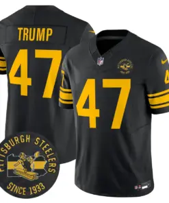 Pittsburgh Steelers Nike 1962 Throwback Est. 1933 Patch Vapor Limited Stitched Jersey - Anthracite - Image 10