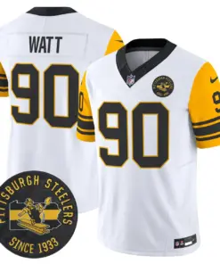 Pittsburgh Steelers Nike 1962 Throwback Est. 1933 Patch Vapor Limited Stitched Jersey - Anthracite - Image 12