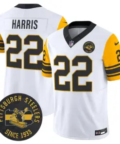 Pittsburgh Steelers Nike 1962 Throwback Est. 1933 Patch Vapor Limited Stitched Jersey - Anthracite - Image 14