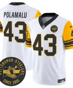 Pittsburgh Steelers Nike 1962 Throwback Est. 1933 Patch Vapor Limited Stitched Jersey - Anthracite - Image 15