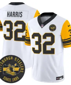 Pittsburgh Steelers Nike 1962 Throwback Est. 1933 Patch Vapor Limited Stitched Jersey - Anthracite - Image 17