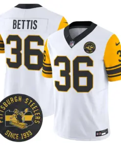 Pittsburgh Steelers Nike 1962 Throwback Est. 1933 Patch Vapor Limited Stitched Jersey - Anthracite - Image 18