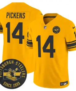 Pittsburgh Steelers Nike 1962 Throwback Est. 1933 Patch Vapor Limited Stitched Jersey - Anthracite - Image 23
