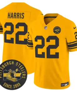 Pittsburgh Steelers Nike 1962 Throwback Est. 1933 Patch Vapor Limited Stitched Jersey - Anthracite - Image 24