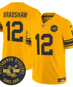 Pittsburgh Steelers Nike 1962 Throwback Est. 1933 Patch Vapor Limited Stitched Jersey - Anthracite - Image 26