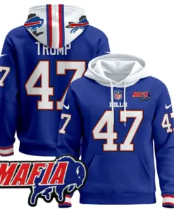Allen Buffalo Bills Nike 2024 Mafia Patch Pullover Hoodie - Royal Blue - Image 8