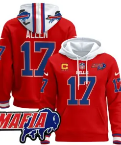 Allen Buffalo Bills Nike 2024 Mafia Patch Pullover Hoodie - Royal Blue - Image 9