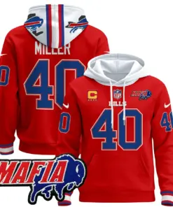 Allen Buffalo Bills Nike 2024 Mafia Patch Pullover Hoodie - Royal Blue - Image 11