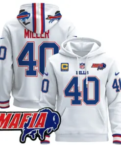 Allen Buffalo Bills Nike 2024 Mafia Patch Pullover Hoodie - Royal Blue - Image 19