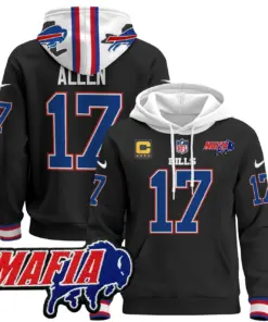 Allen Buffalo Bills Nike 2024 Mafia Patch Pullover Hoodie - Royal Blue - Image 25