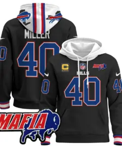 Allen Buffalo Bills Nike 2024 Mafia Patch Pullover Hoodie - Royal Blue - Image 27