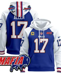 Allen Buffalo Bills Nike 2024 Mafia Patch Pullover Hoodie - Royal Blue - Image 33
