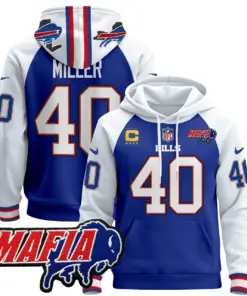 Allen Buffalo Bills Nike 2024 Mafia Patch Pullover Hoodie - Royal Blue - Image 35