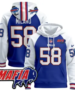 Allen Buffalo Bills Nike 2024 Mafia Patch Pullover Hoodie - Royal Blue - Image 36