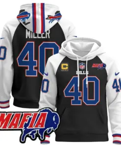 Allen Buffalo Bills Nike 2024 Mafia Patch Pullover Hoodie - Royal Blue - Image 43