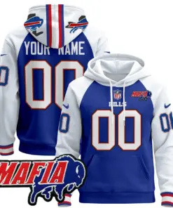 Buffalo Bills Nike 2024 Mafia Patch Custom Pullover Hoodie - Royal Blue - Image 5