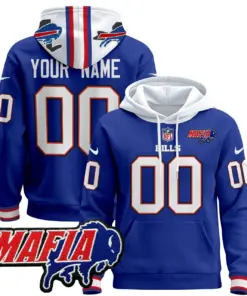 Buffalo Bills Nike 2024 Mafia Patch Custom Pullover Hoodie - Royal Blue