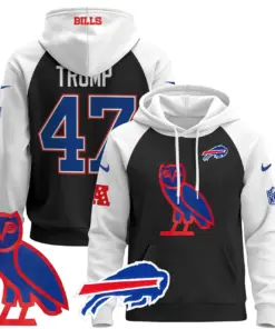 Buffalo Bills Nike 2024 OVO Pullover Hoodie - Royal Blue - Image 48