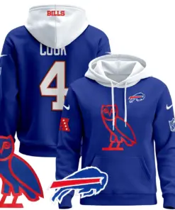 Alternative view of Buffalo Bills Nike 2024 OVO Pullover Hoodie - Royal Blue