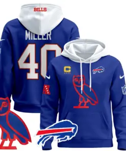 Buffalo Bills Nike 2024 OVO Pullover Hoodie - Royal Blue - Image 3