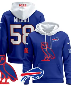 Buffalo Bills Nike 2024 OVO Pullover Hoodie - Royal Blue - Image 4
