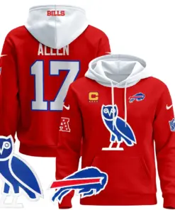 Buffalo Bills Nike 2024 OVO Pullover Hoodie - Royal Blue - Image 9