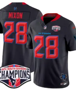 C.J. Stroud Houston Texans Nike 2024 AFC South Division Champions Patch Vapor Limited Stitched Jersey - Powder Blue - Image 12