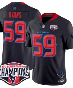 C.J. Stroud Houston Texans Nike 2024 AFC South Division Champions Patch Vapor Limited Stitched Jersey - Powder Blue - Image 18