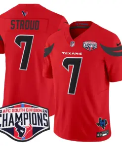 C.J. Stroud Houston Texans Nike 2024 AFC South Division Champions Patch Vapor Limited Stitched Jersey - Powder Blue - Image 19