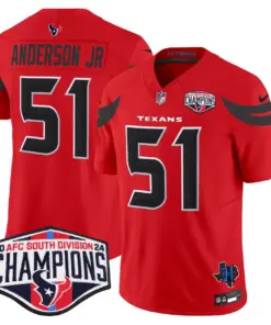 C.J. Stroud Houston Texans Nike 2024 AFC South Division Champions Patch Vapor Limited Stitched Jersey - Powder Blue - Image 24