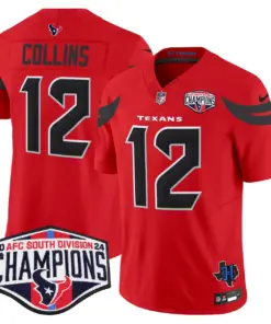 C.J. Stroud Houston Texans Nike 2024 AFC South Division Champions Patch Vapor Limited Stitched Jersey - Powder Blue - Image 26