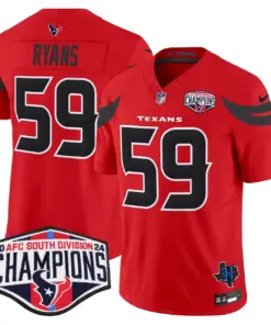 C.J. Stroud Houston Texans Nike 2024 AFC South Division Champions Patch Vapor Limited Stitched Jersey - Powder Blue - Image 27