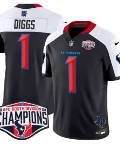 C.J. Stroud Houston Texans Nike 2024 AFC South Division Champions Patch Vapor Limited Stitched Jersey - Powder Blue - Image 29