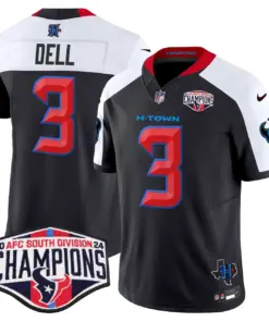 C.J. Stroud Houston Texans Nike 2024 AFC South Division Champions Patch Vapor Limited Stitched Jersey - Powder Blue - Image 31