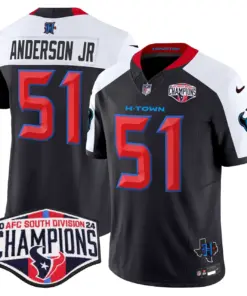 C.J. Stroud Houston Texans Nike 2024 AFC South Division Champions Patch Vapor Limited Stitched Jersey - Powder Blue - Image 33