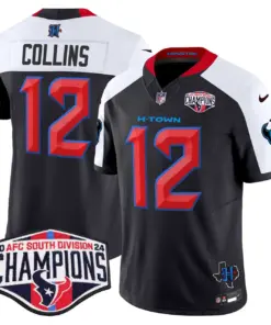 C.J. Stroud Houston Texans Nike 2024 AFC South Division Champions Patch Vapor Limited Stitched Jersey - Powder Blue - Image 35