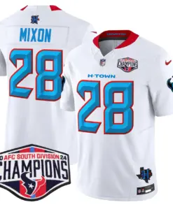 C.J. Stroud Houston Texans Nike 2024 AFC South Division Champions Patch Vapor Limited Stitched Jersey - Powder Blue - Image 48